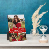 Modern Scarlet Afstuderen Photo Collage Fotoplaat (Zijkant)