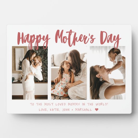 Modern Scarlet Calligrafie 3 Fotomoederdag Fotoplaat (voorkant)