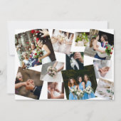 Modern Scattered Photo Collage Wedding Bedankkaart (Voorkant)