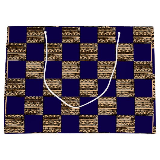 Modern schaakbord Geometrisch patroon Groot Cadeauzakje (Voorkant)