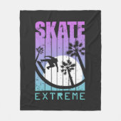 Modern Schaats Extreme Skateboarding Fun Tropical Fleece Deken (Voorkant)