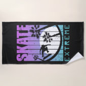 Modern Schaats Extreme Skateboarding Fun Tropical Strandlaken (Voorkant)