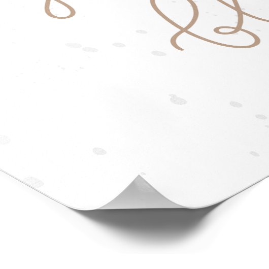 Modern schandi schattig laat je dromen bloeien. poster (Hoek)