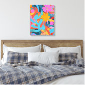 Modern schattig Abstract kleurrijk Artistiek Canvas Afdruk (Insitu (Slaapkamer))
