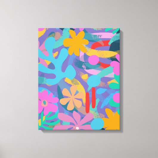 Modern schattig Abstract kleurrijk Artistiek Canvas Afdruk (Voorkant)