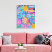 Modern schattig Abstract kleurrijk Artistiek Canvas Afdruk (Insitu (Woonkamer))