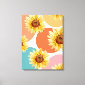 Modern schattig Abstract kleurrijk Zonnebloem Canvas Afdruk (Voorkant)