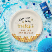 Modern Schattig Het is zo lief om derde verjaardag Papieren Bordje (Feest)