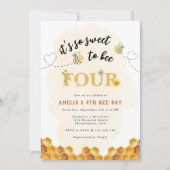 Modern Schattig Het is zo lief om vier verjaardag  Kaart (Voorkant)