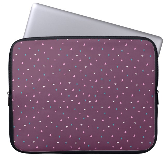 Modern schattig patroon met driehoeken.  walvis laptop sleeve (Voorkant)