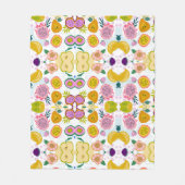 Modern schattig patroon van kleurrijke vruchten, w fleece deken (Voorkant)