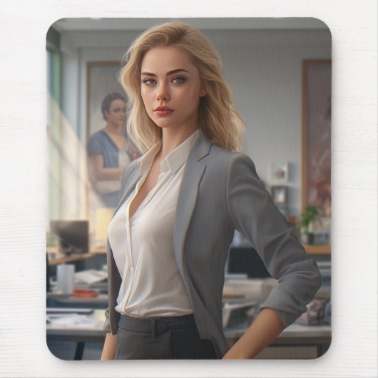 Modern Schattig Roze Meisje Boss beste Girly Gift Muismat (Voorkant)