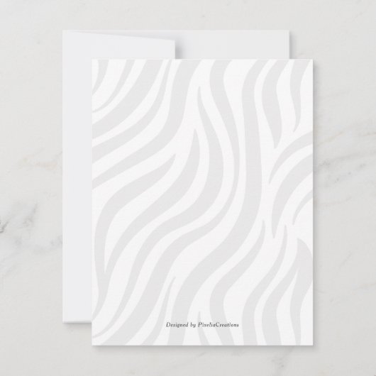 Modern schattig safari baby shower bedankkaart (Achterkant)