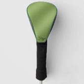 Modern schattig Solid Green gradient Wave patroon Golfheadcover (Voorkant)
