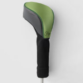 Modern schattig Solid Green gradient Wave patroon Golfheadcover (Schuin)