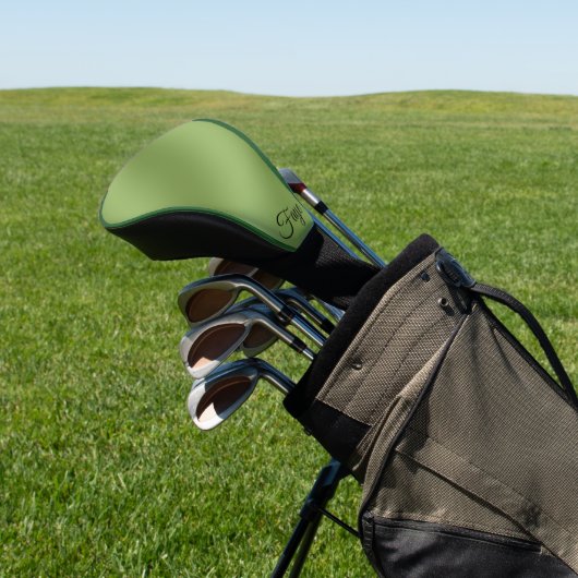 Modern schattig Solid Green gradient Wave patroon Golfheadcover (Insitu)