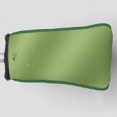 Modern schattig Solid Green gradient Wave patroon Golfheadcover (Voorkant)