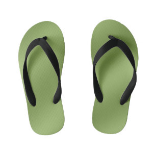 Modern schattig Solid Green gradient Wave patroon Kinder Teenslippers