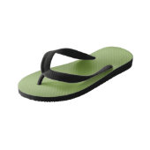 Modern schattig Solid Green gradient Wave patroon Kinder Teenslippers (Schuin)