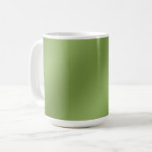 Modern schattig Solid Green gradient Wave patroon Koffiemok (Voorkant links)