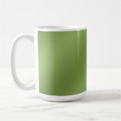 Modern schattig Solid Green gradient Wave patroon Koffiemok (Links)