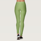 Modern schattig Solid Green gradient Wave patroon Leggings (Achterkant)