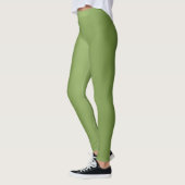 Modern schattig Solid Green gradient Wave patroon Leggings (Links)