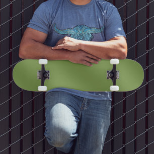 Modern schattig Solid Green gradient Wave patroon Persoonlijk Skateboard