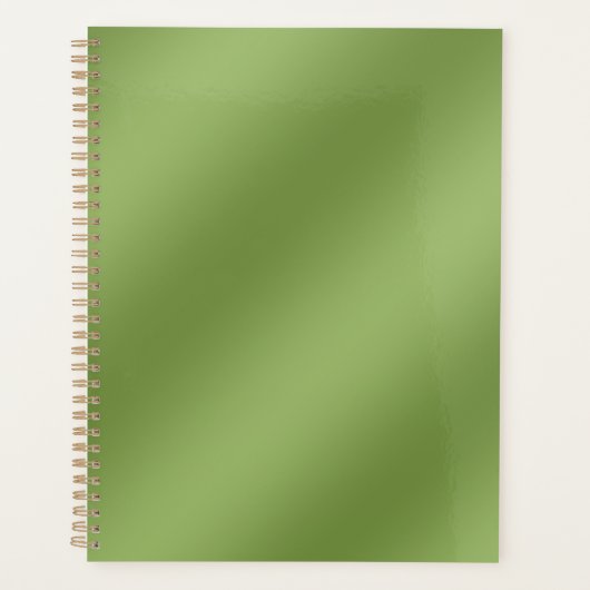 Modern schattig Solid Green gradient Wave patroon Planner (Voorkant)