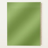 Modern schattig Solid Green gradient Wave patroon Planner (Achterkant)