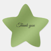 Modern schattig Solid Green gradient Wave patroon Ster Sticker (Voorkant)