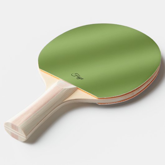 Modern schattig Solid Green gradient Wave patroon Tafeltennisbatje (Voorkant Gekanteld)