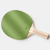 Modern schattig Solid Green gradient Wave patroon Tafeltennisbatje (Zijkant)