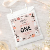 Modern schattig spooky een halloween eerste verjaa bedankzakje (Geknipt)