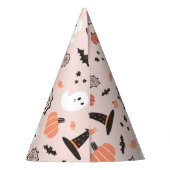 Modern schattig spooky een Halloween verjaardag Feesthoedjes (Achterkant)