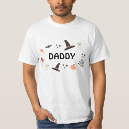 Modern schattig spooky een halloween verjaardag pa t-shirt