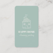 Modern Schattig Stijlvol Huis Schoonmaak Service M Visitekaartje (Voorkant)