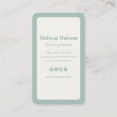 Modern Schattig Stijlvol Huis Schoonmaak Service M Visitekaartje (Achterkant)