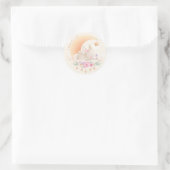 Modern schattig Waterverf konijntje Baby shower da Ronde Sticker (Tas)