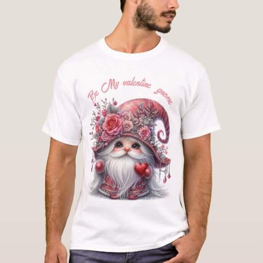 Modern schattig zilveren rode parels valentijn kab t-shirt (Voorkant)