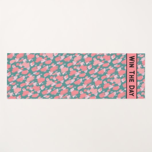 Modern Schattige Abstract Kleurrijk Patroon Yogamat (Voorkant (horizontaal))