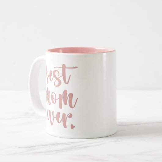 Modern Schattige Beste Moeder Ooit Kinder Namen Fo Tweekleurige Koffiemok (Voorkant links)