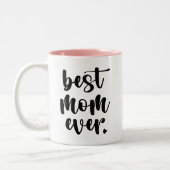 Modern Schattige Beste Moeder Ooit Kinder Namen Fo Tweekleurige Koffiemok (Links)