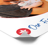 Modern Schattige Cool New Dad Foto Eerste Vaderdag Poster (Hoek)