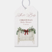 Modern Schattige Elegant Santa Baby Baby shower Cadeaulabel (Voorkant)