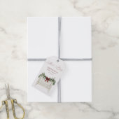 Modern Schattige Elegant Santa Baby Baby shower Cadeaulabel (Met Touw)