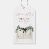Modern Schattige Elegant Santa Baby Baby shower Cadeaulabel (Achterkant)