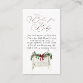 Modern Schattige Elegant Santa Baby Baby shower Informatiekaartje (Voorkant)