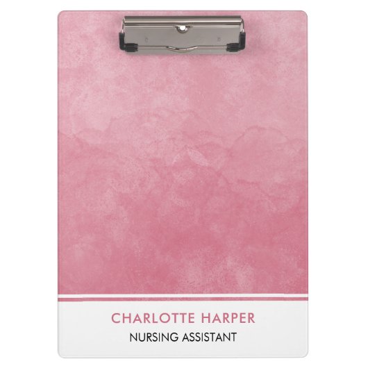 Modern Schattige Elegant Waterverf Wash Art Blush  Klembord (Voorkant)