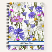 Modern Schattige Floral Spiral Notitieboek (Voorkant)